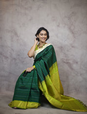 Green Kanjeevaram Silk Saree-SRGKSS445