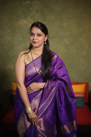 Purple Raw Silk Saree - SRPRSS946