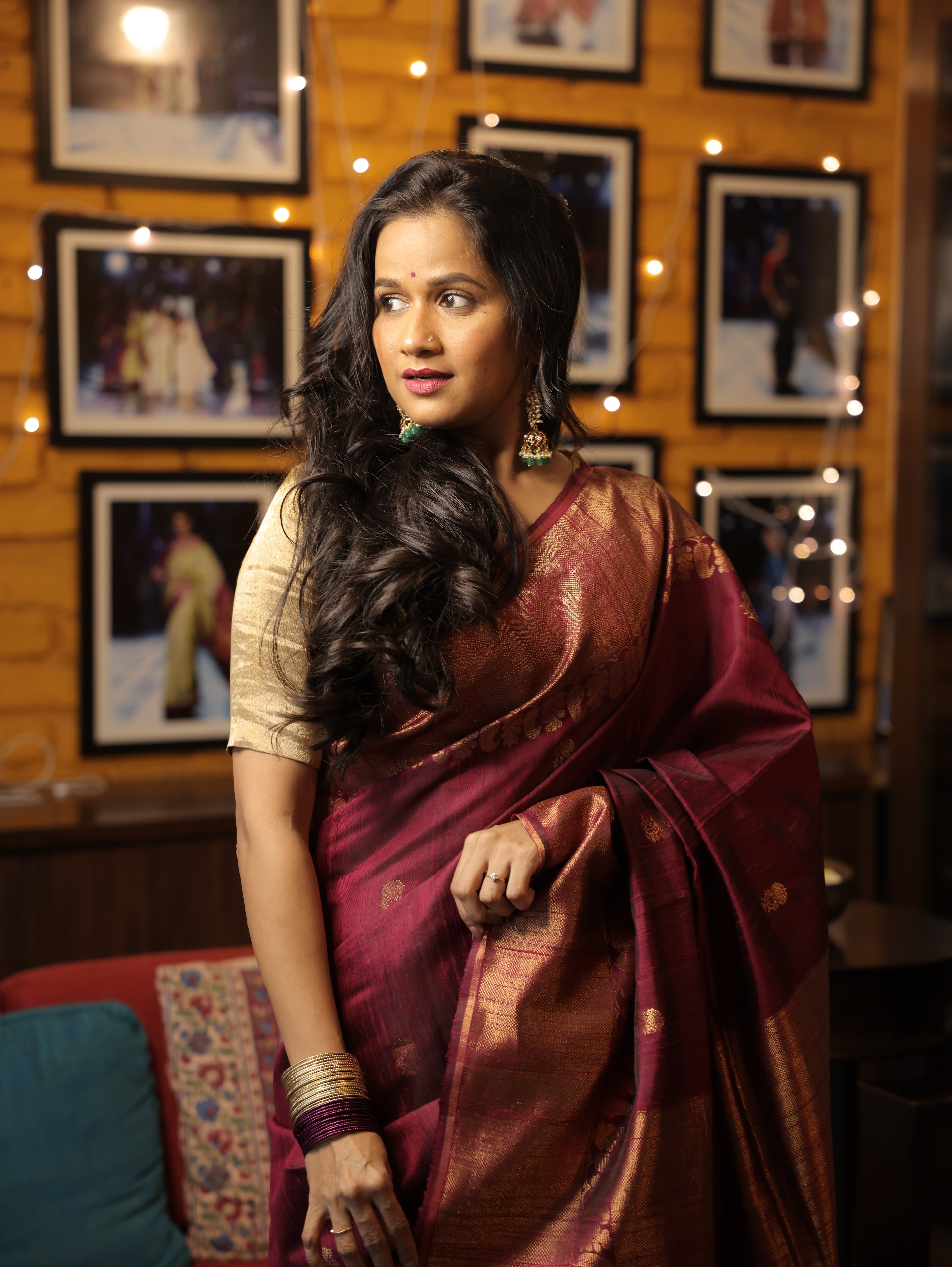 Plum Raw Silk Saree - SRPRSS680