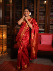 Maroon Kanjivaram Silk Saree - SRMKSS1045