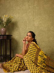 Yellow HBP Modal Silk Saree - SRYMSS527