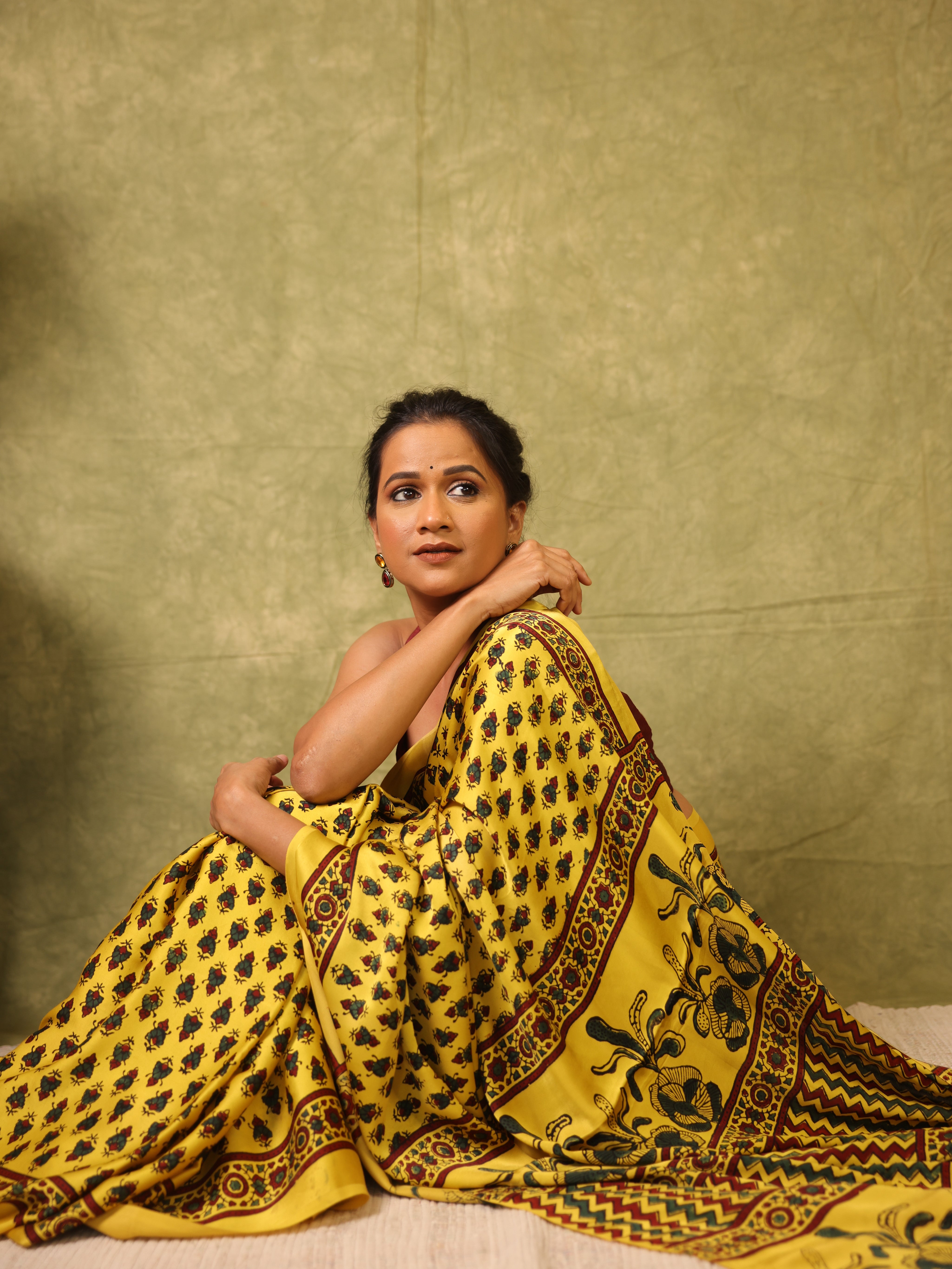 Yellow HBP Modal Silk Saree - SRYMSS527