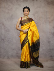 Yellow Kanjeevaram Silk Saree-SRYKSS449