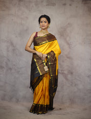 Yellow Kanjeevaram Silk Saree-SRYKSS449
