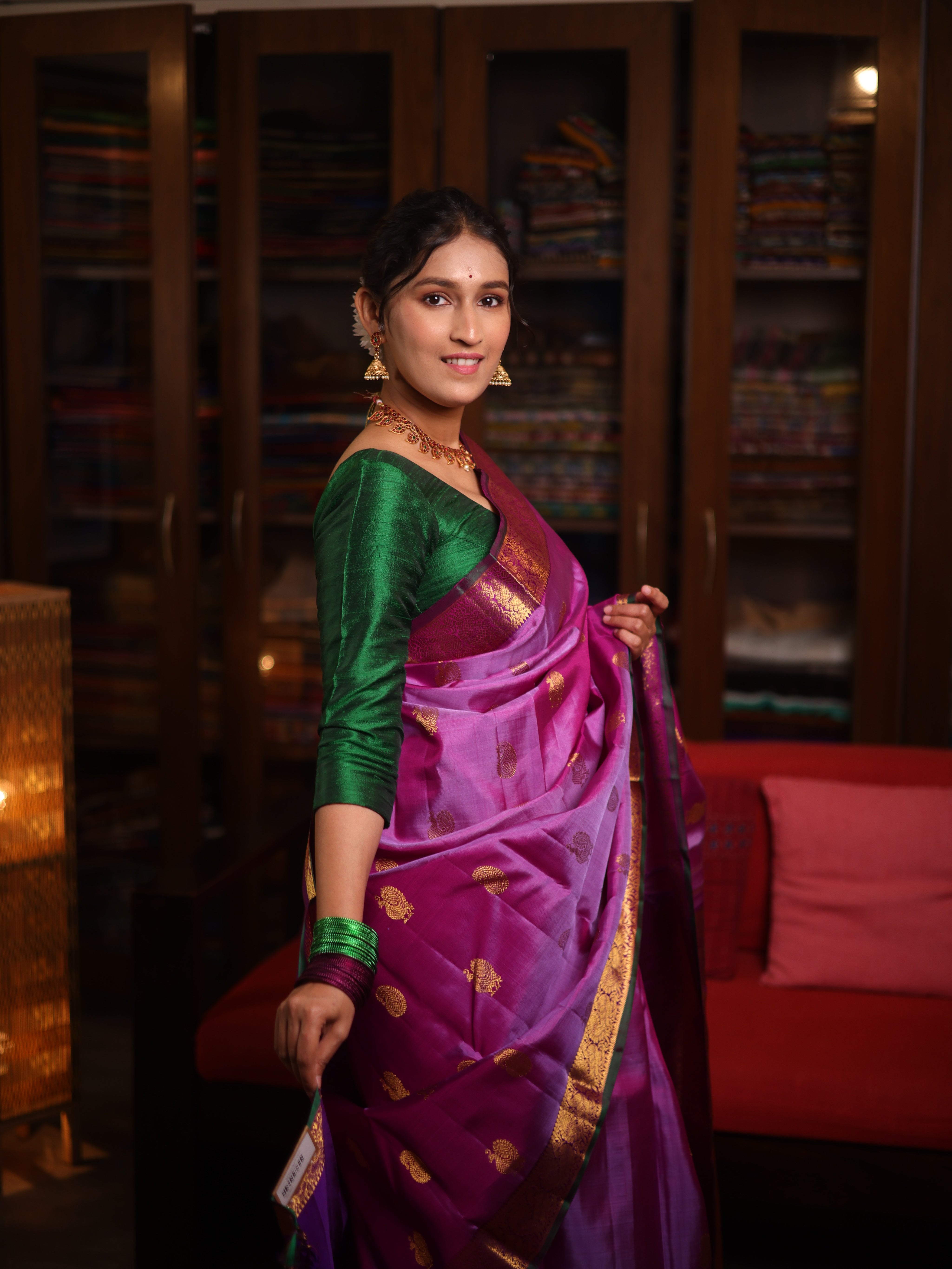 Lavender Kanjivaram Silk Saree - SRLKSS1007