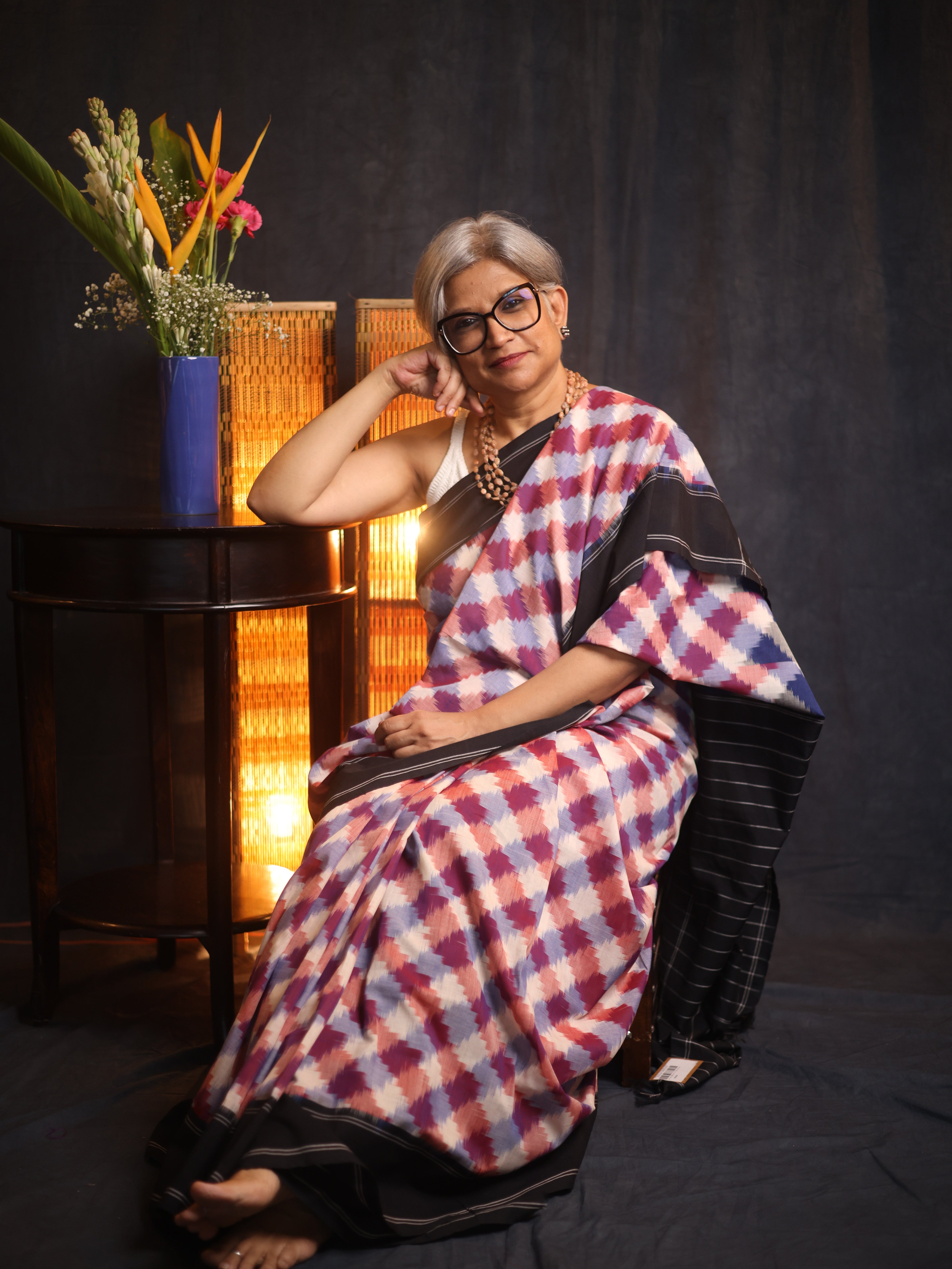 Multicolor Pochampalli Cotton Ikat Saree - SRMPCIS304