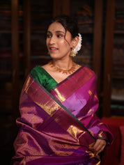 Lavender Kanjivaram Silk Saree - SRLKSS1007