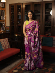 Purple Tussar Silk Saree - SRPTSS1392