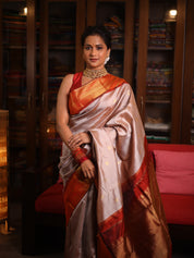 Sand Kanjivaram Silk Saree - SRSKSS1012