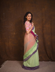 Light Green Cotton Ilkal Saree  - SRLGCIS701
