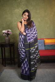 Purple Pochampalli Cotton Ikat Saree - SRPPCIS529