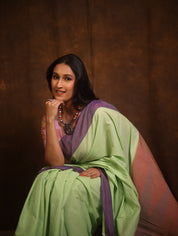 Light Green Cotton Ilkal Saree  - SRLGCIS701