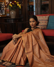 Copper Brown Tussar Silk Saree - SRCBTSS1274