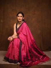 Pink Bengal Cotton Saree - SRPBCS111