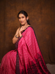 Pink Bengal Cotton Saree - SRPBCS111