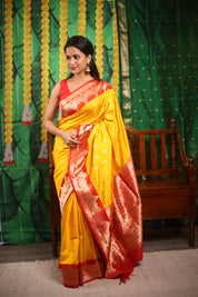 Yellow Banarasi Silk Saree - SRYSS729