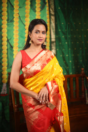 Yellow Banarasi Silk Saree - SRYSS729