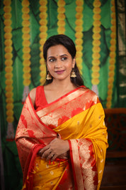 Yellow Banarasi Silk Saree - SRYSS729