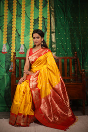 Yellow Banarasi Silk Saree - SRYSS729