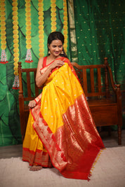 Yellow Banarasi Silk Saree - SRYSS729