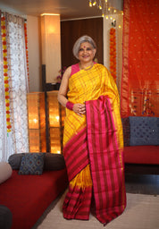 Yellow Kanjeevaram Silk Saree - SRYKSS899