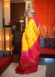 Yellow Kanjeevaram Silk Saree - SRYKSS899