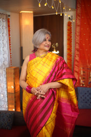 Yellow Kanjeevaram Silk Saree - SRYKSS899