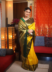 Yellow Kanjeevaram Silk Saree - SRYKSS904