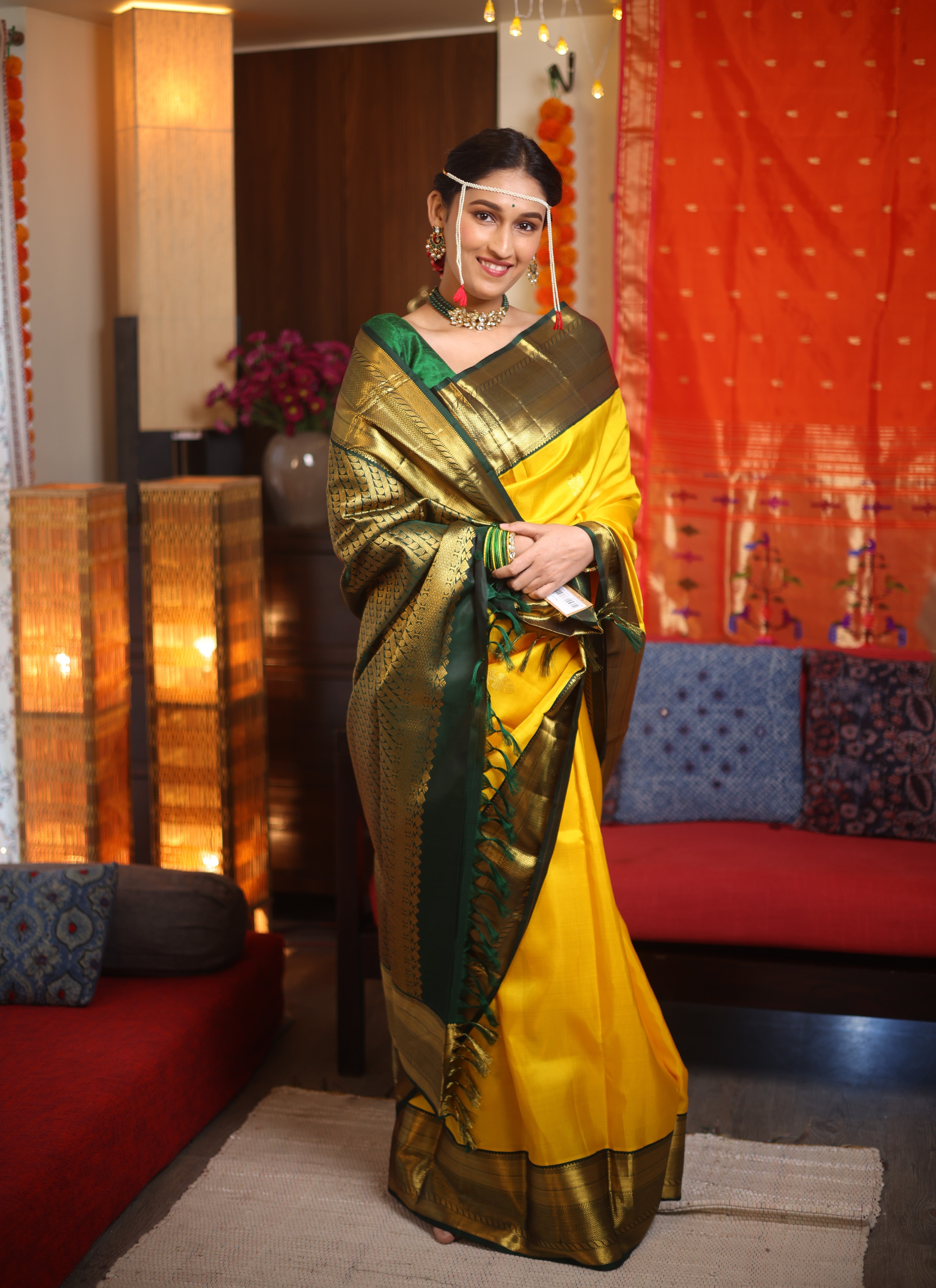 Yellow Kanjeevaram Silk Saree - SRYKSS904