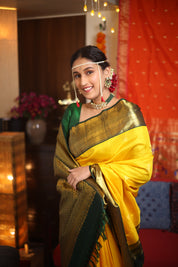 Yellow Kanjeevaram Silk Saree - SRYKSS904