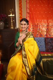 Yellow Kanjeevaram Silk Saree - SRYKSS904