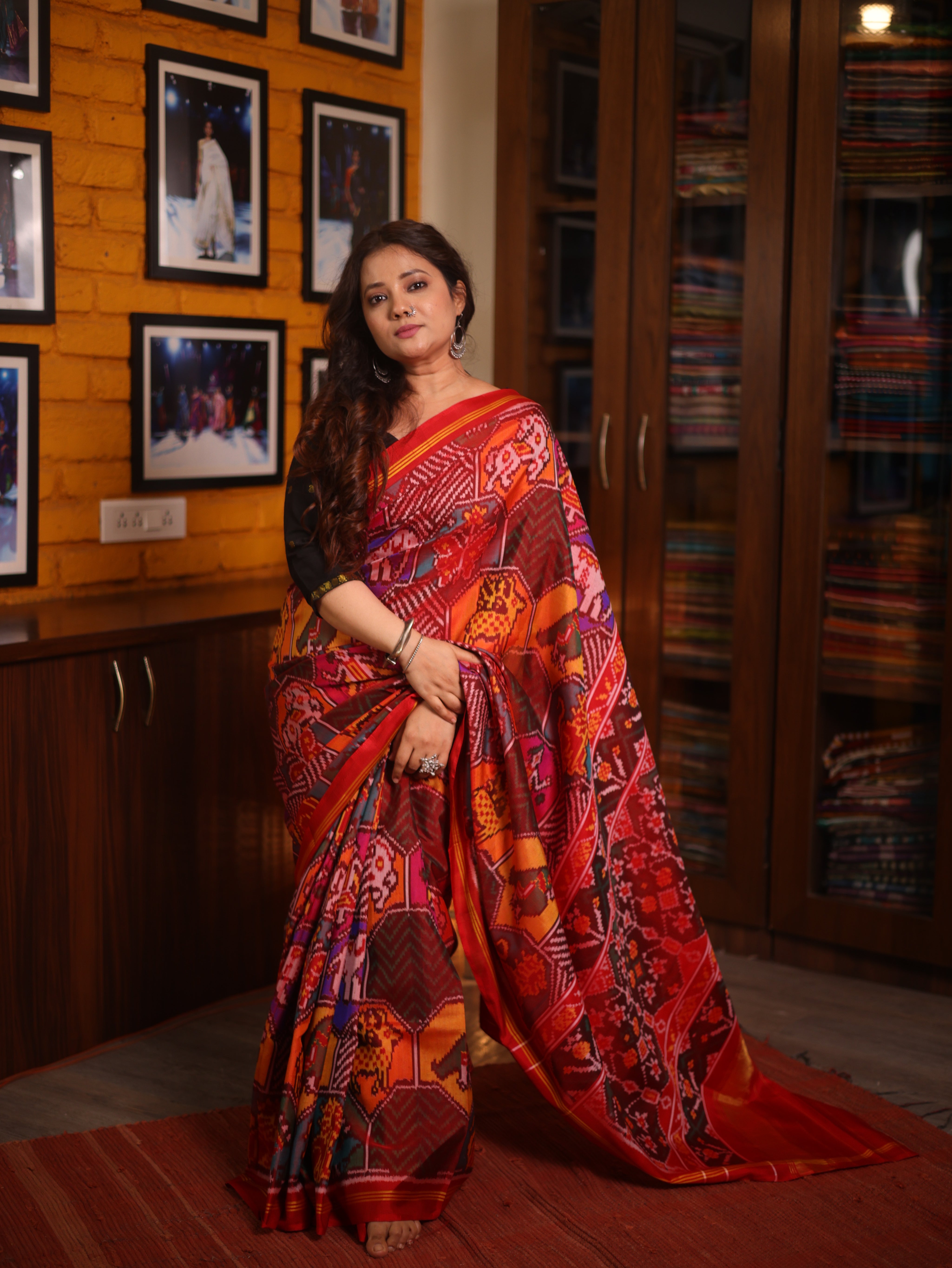 Multicolour Rajkot Patola Silk Saree - SRMRPSS553
