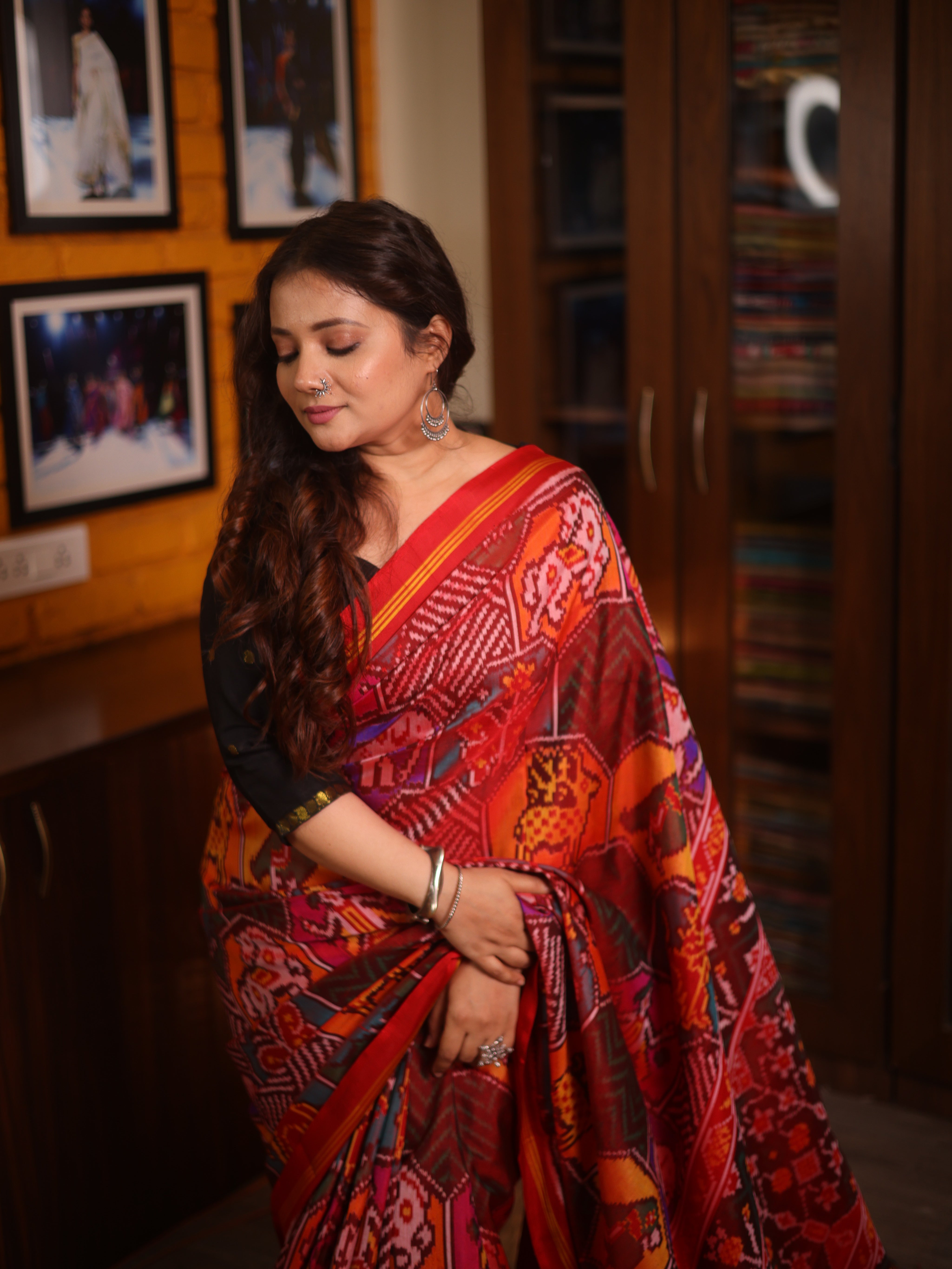 Multicolour Rajkot Patola Silk Saree - SRMRPSS553
