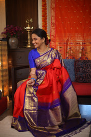 Red Kanjeevaram Silk Saree - SRRKSS903