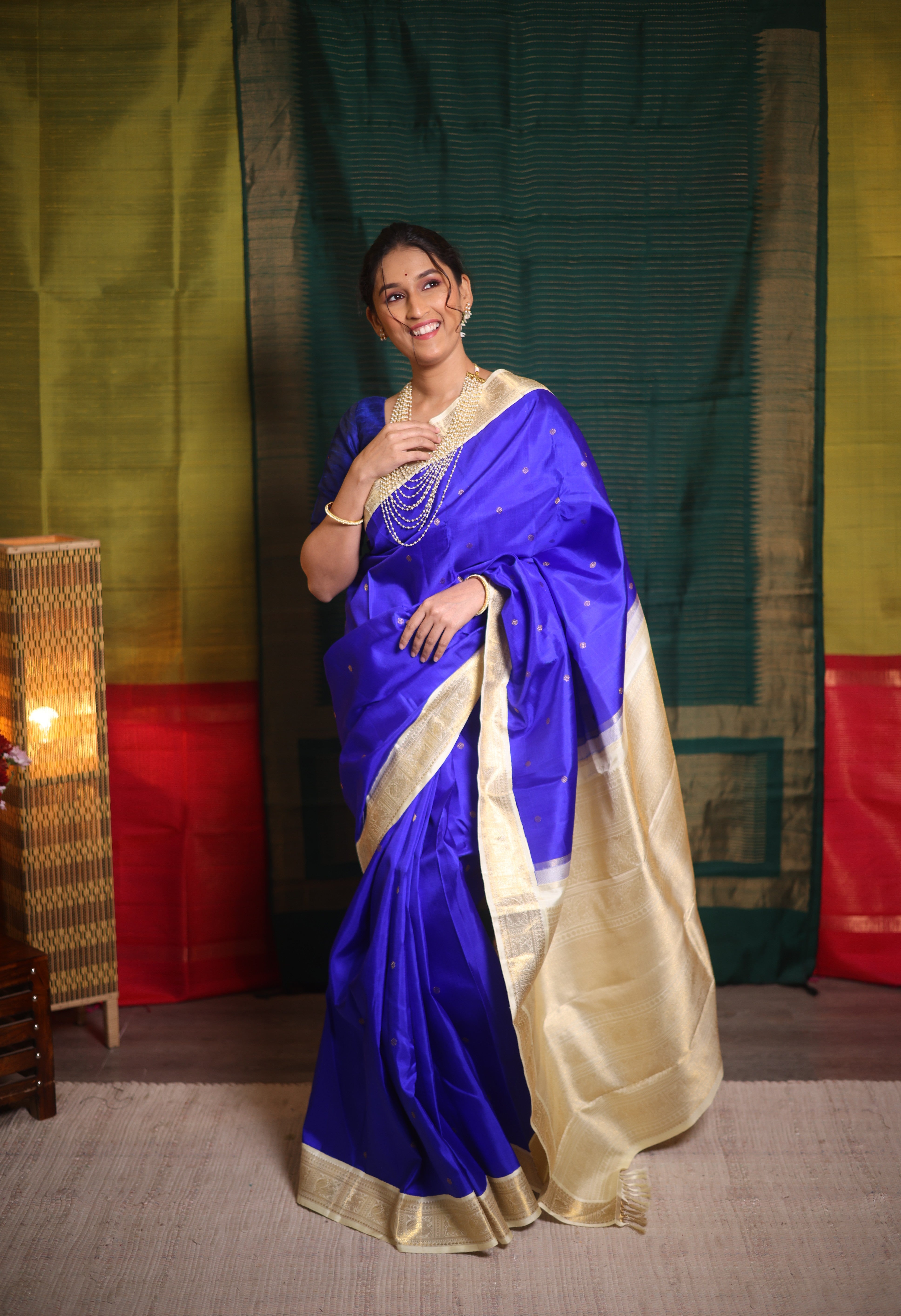 Neelvanshi Kanjivaram Silk Saree - Saavari - SSNKSS86
