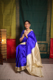Neelvanshi Kanjivaram Silk Saree - Saavari - SSNKSS86