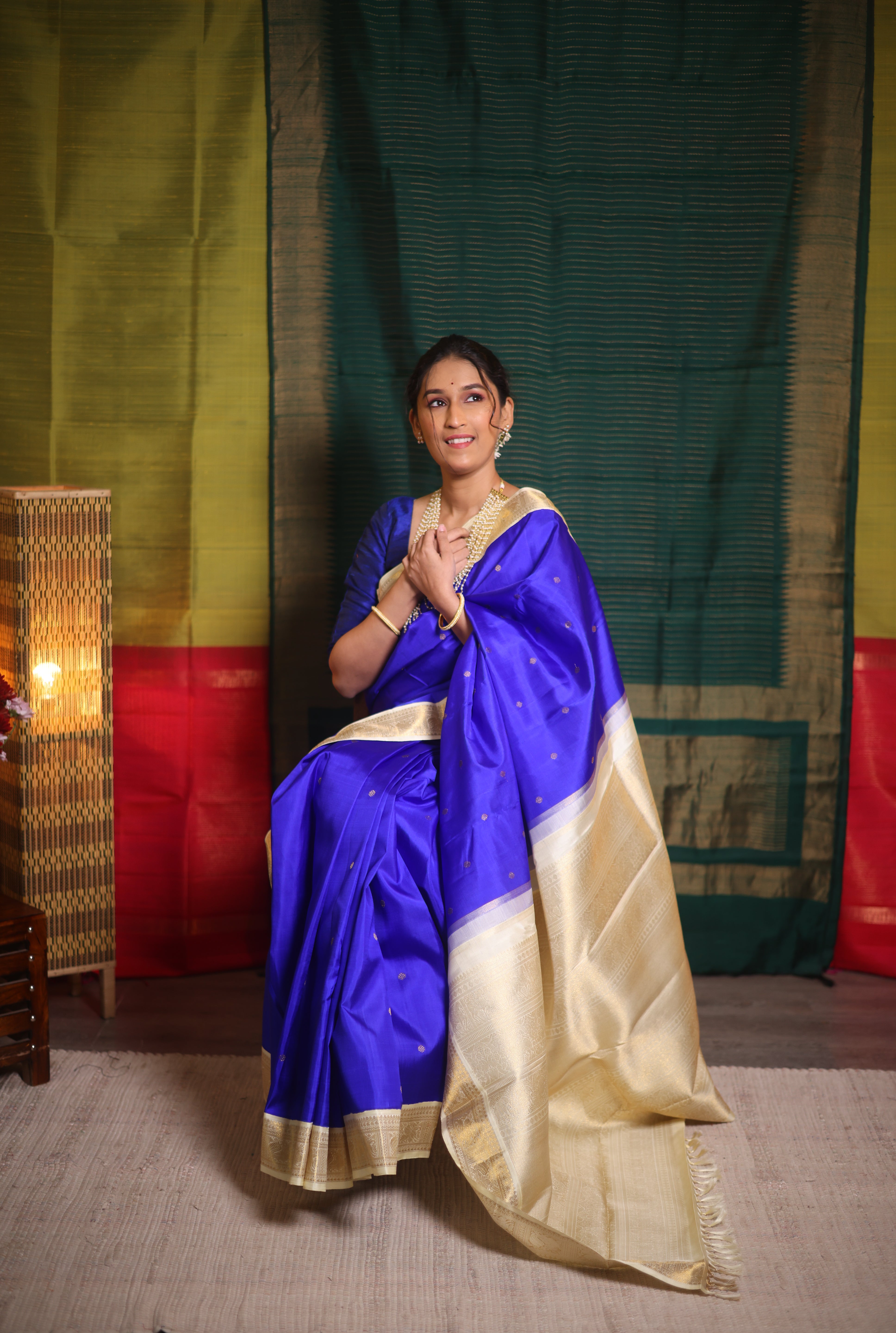 Neelvanshi Kanjivaram Silk Saree - Saavari - SSNKSS86