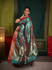 Green Chanderi Silk Saree - SRGCSS227
