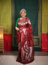 Brown Handborder Chandri Silk Saree - SRBHCSS443