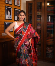 Green Maroon Rajkot Patola Silk Saree - SRGMRPSS564