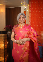 Kanak Pushpi Kanjeevaram Silk Saree - Saavari - SSKPKSS80