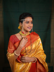 Yellow Zall Work Pattu Chanderi Silk Saree - SRYZWPCSS446