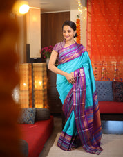 Blue Kanjeevaram Silk Saree - SRBKSS843