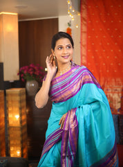 Blue Kanjeevaram Silk Saree - SRBKSS843