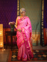 Pink Silk Paithani Saree - SRPSPS685
