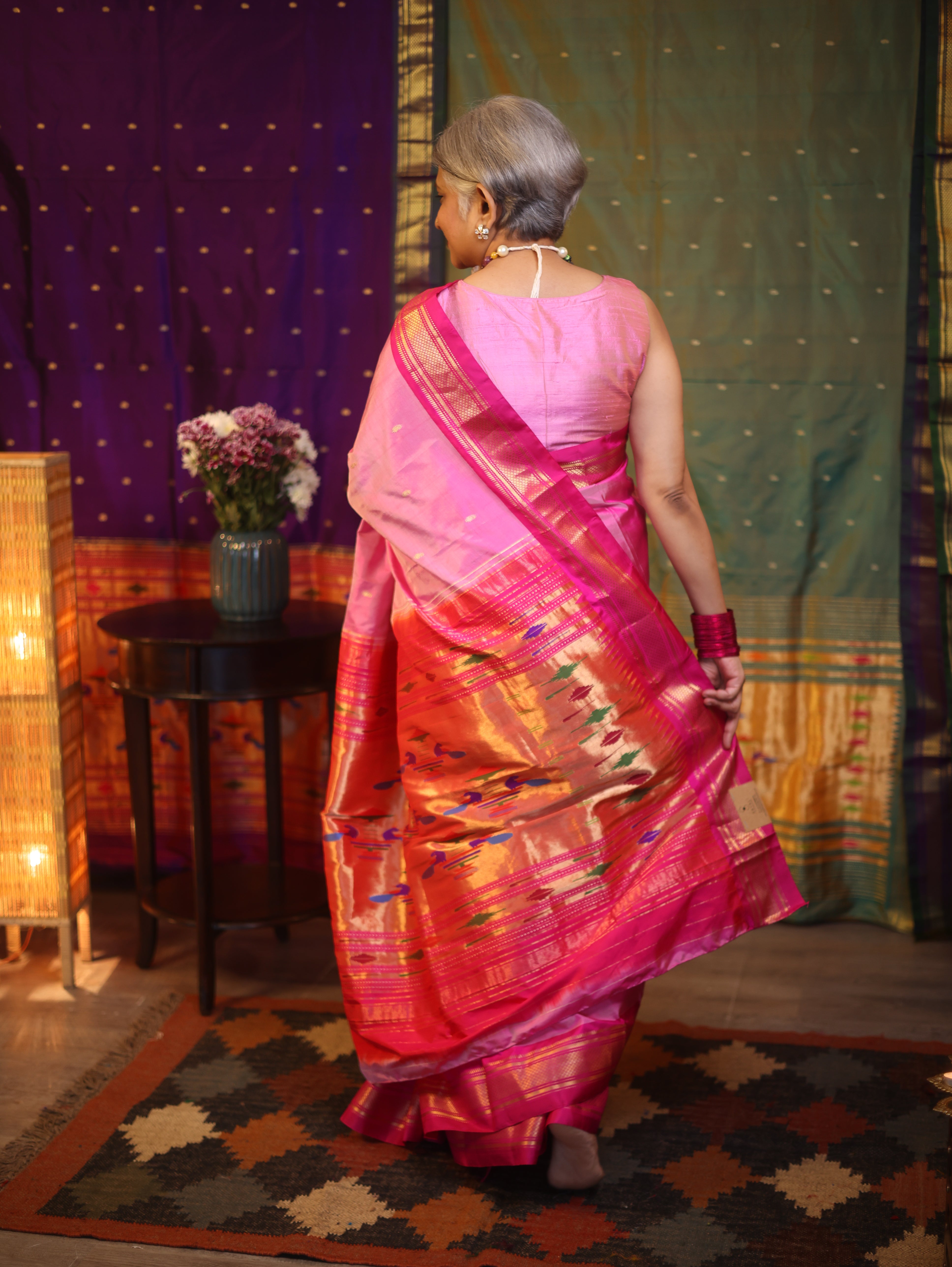 Pink Silk Paithani Saree - SRPSPS685