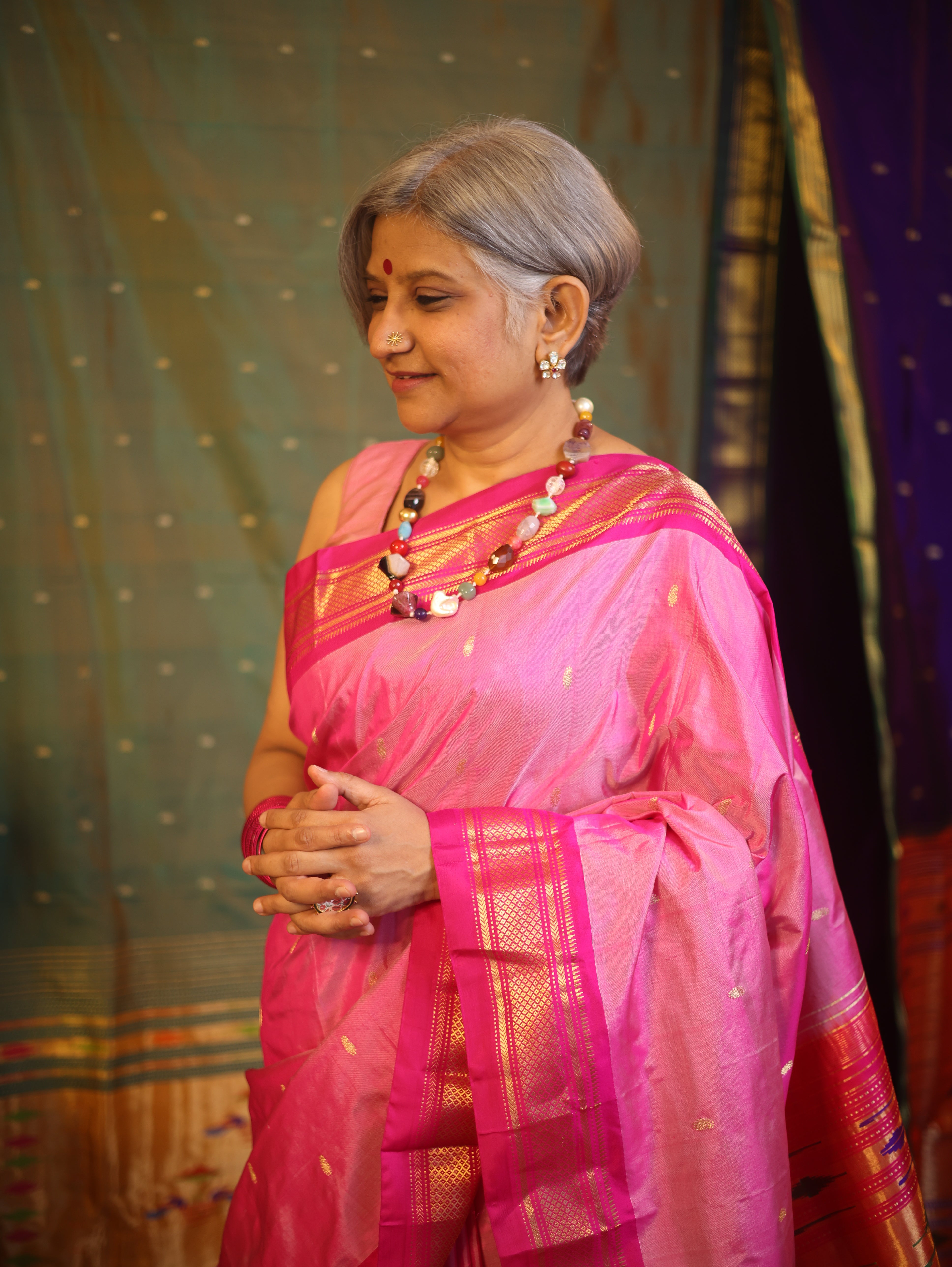 Pink Silk Paithani Saree - SRPSPS685