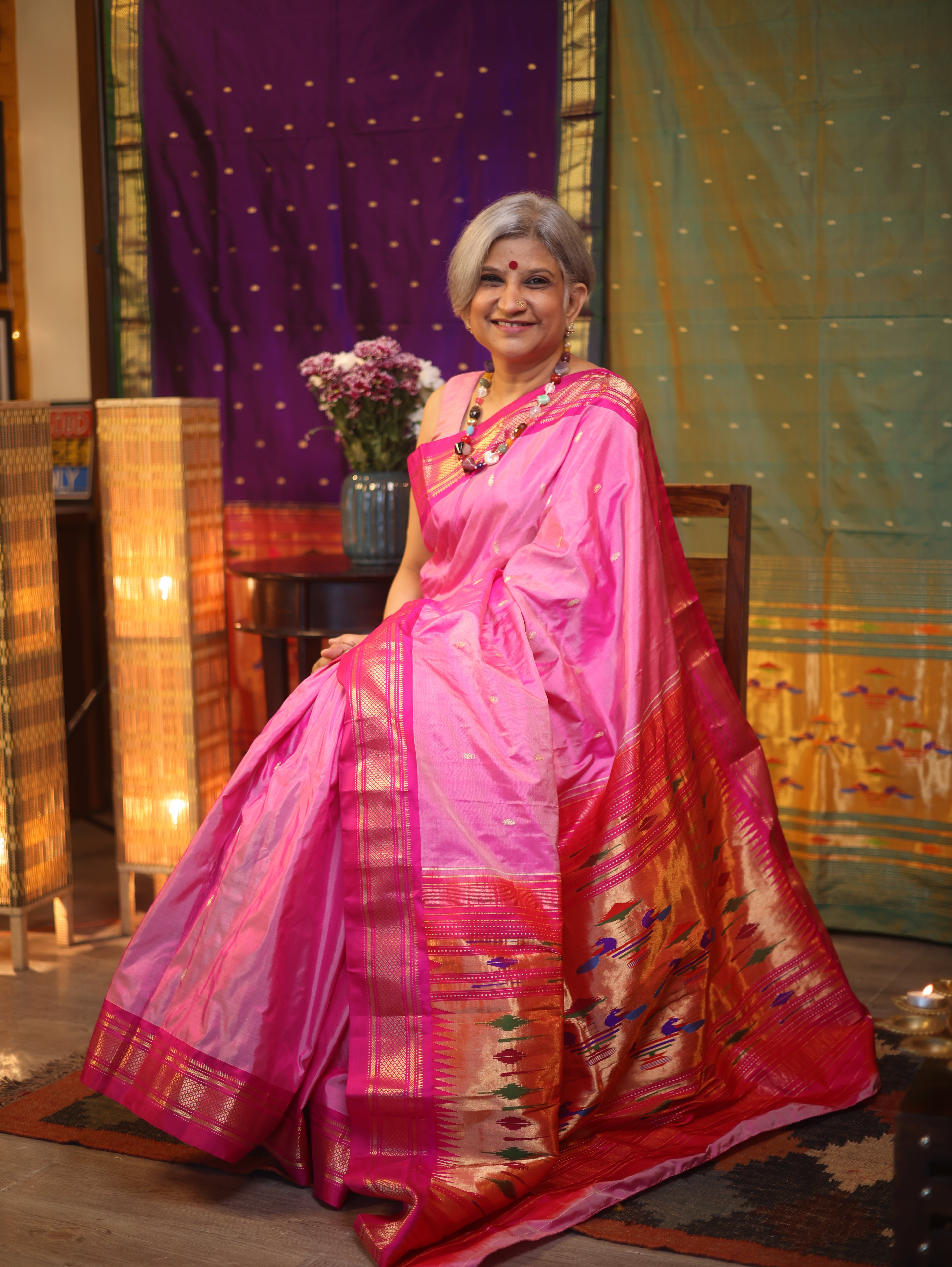 Pink Silk Paithani Saree - SRPSPS685