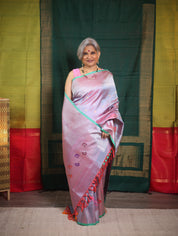 Two Tone Pink Gadwal Silk Saree - SRTTPGSS579
