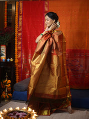 Golden Red Kanjeevaram Silk Saree-SRGRKSS467